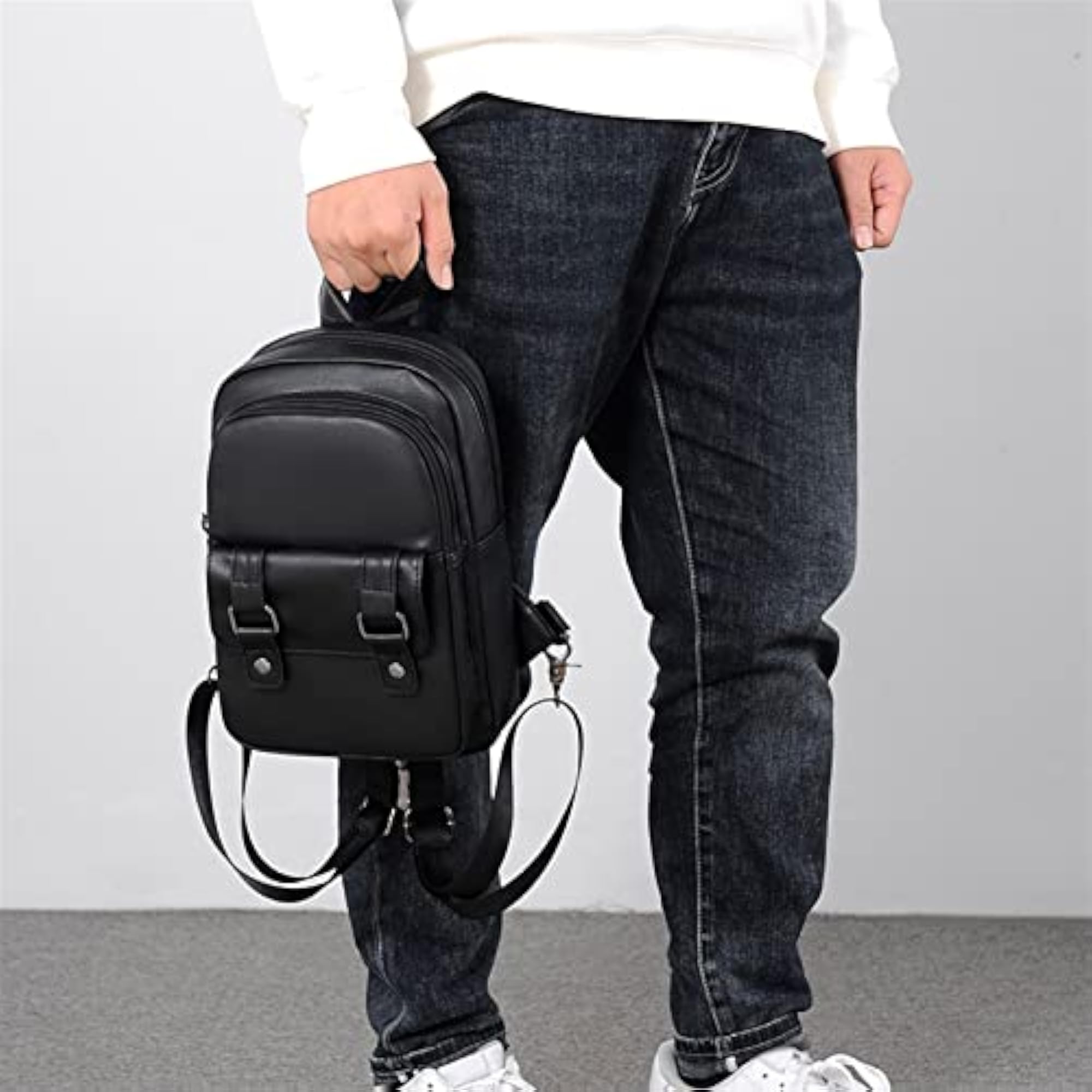 Small Synthetic Leather Mini Backpack for Travel